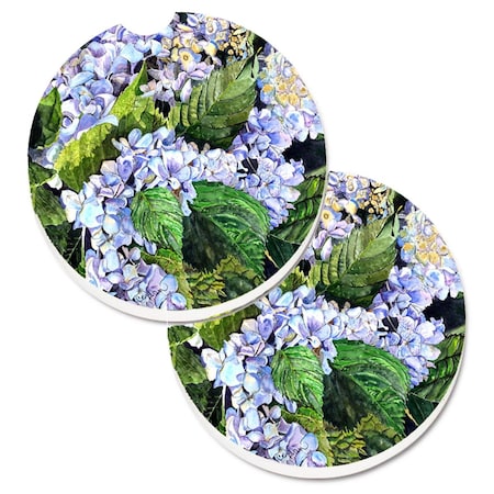 Carolines Treasures Hydrangea Set of 2 Cup Holder Car Coaster 8730CARC